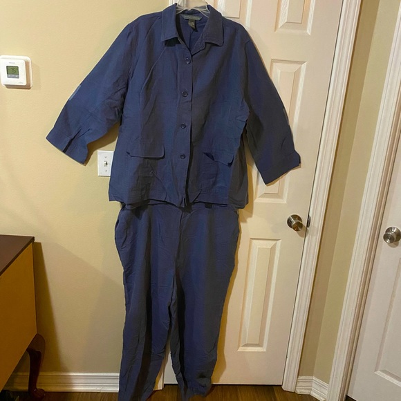 Jessica Holbrook 2 piece pants suit!!! 3X Women Blueππππ - Picture 2 of 5